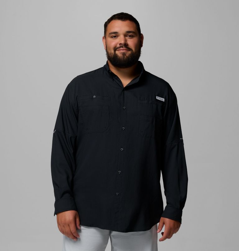 Men’s PFG Tamiami II Long Sleeve Shirt - Big, Color: Black, image 1
