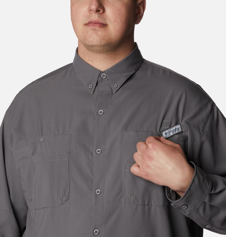 Men’s PFG Tamiami II Long Sleeve Shirt - Big, Color: City Grey, image 4