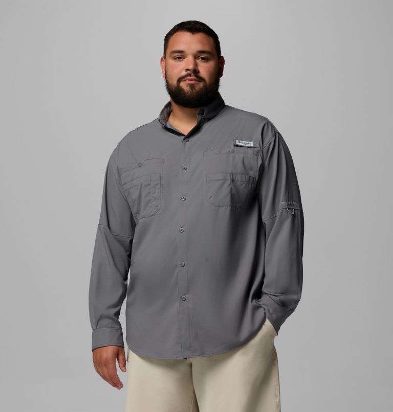 Men’s PFG Tamiami II Long Sleeve Shirt - Big, Color: City Grey, image 1