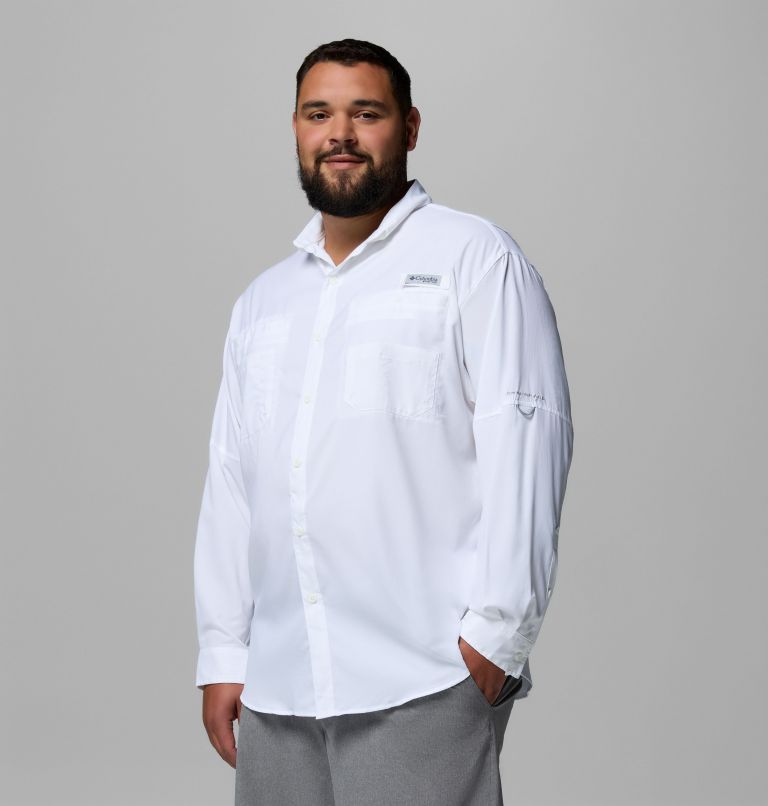 Men’s PFG Tamiami II Long Sleeve Shirt - Big, Color: White, image 4