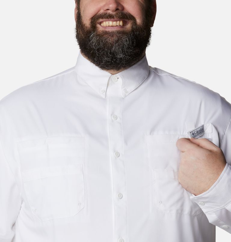 Men’s PFG Tamiami II Long Sleeve Shirt - Big, Color: White, image 4