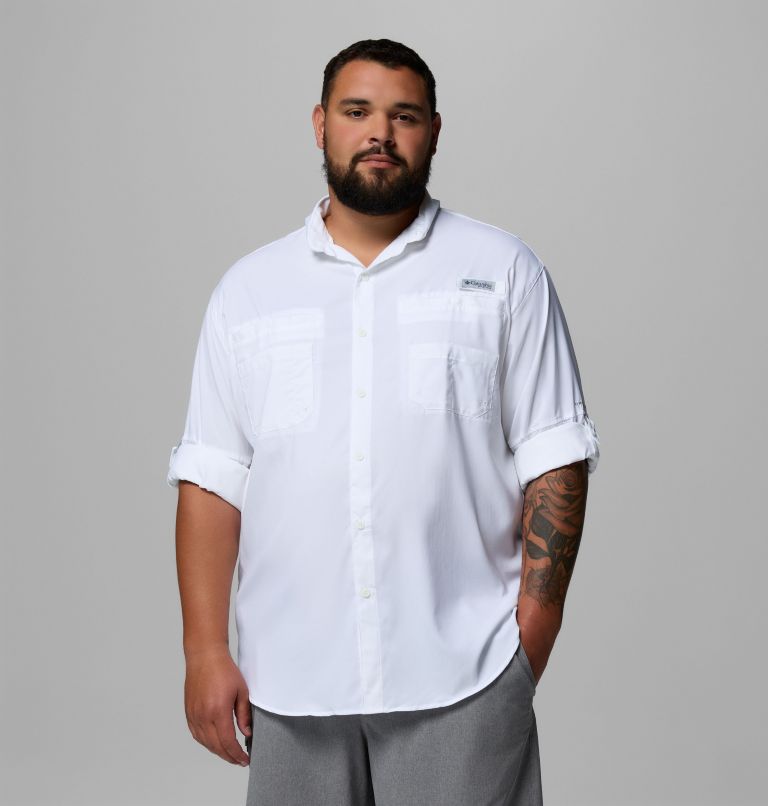 Men’s PFG Tamiami II Long Sleeve Shirt - Big, Color: White, image 5
