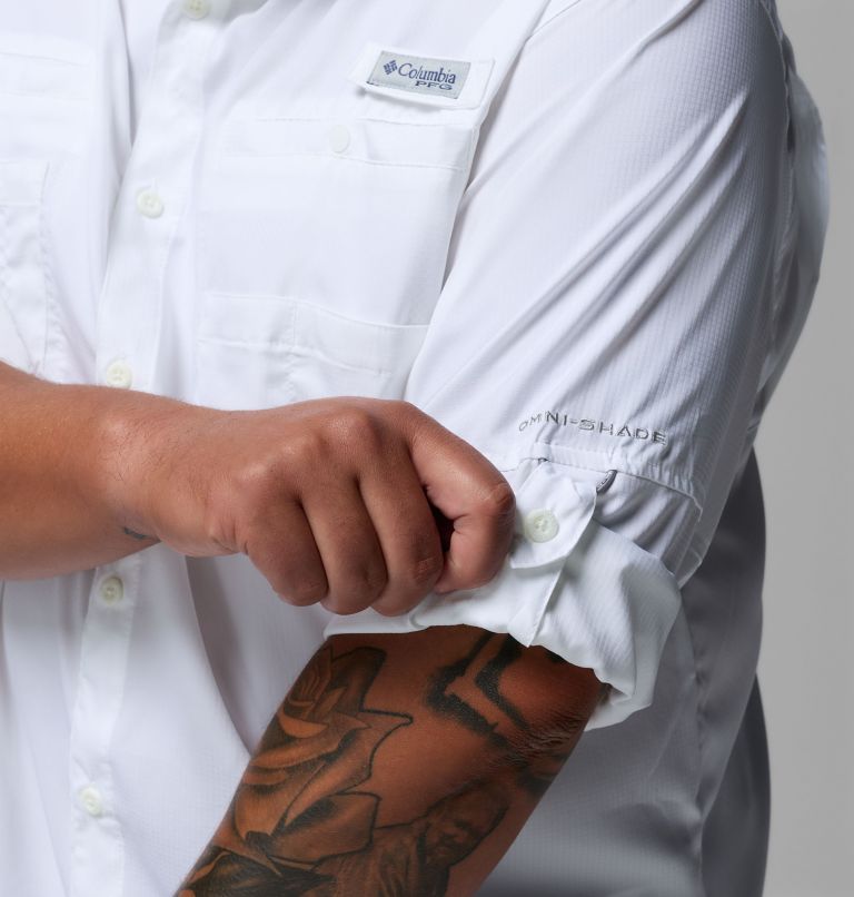 Men’s PFG Tamiami II Long Sleeve Shirt - Big, Color: White, image 6