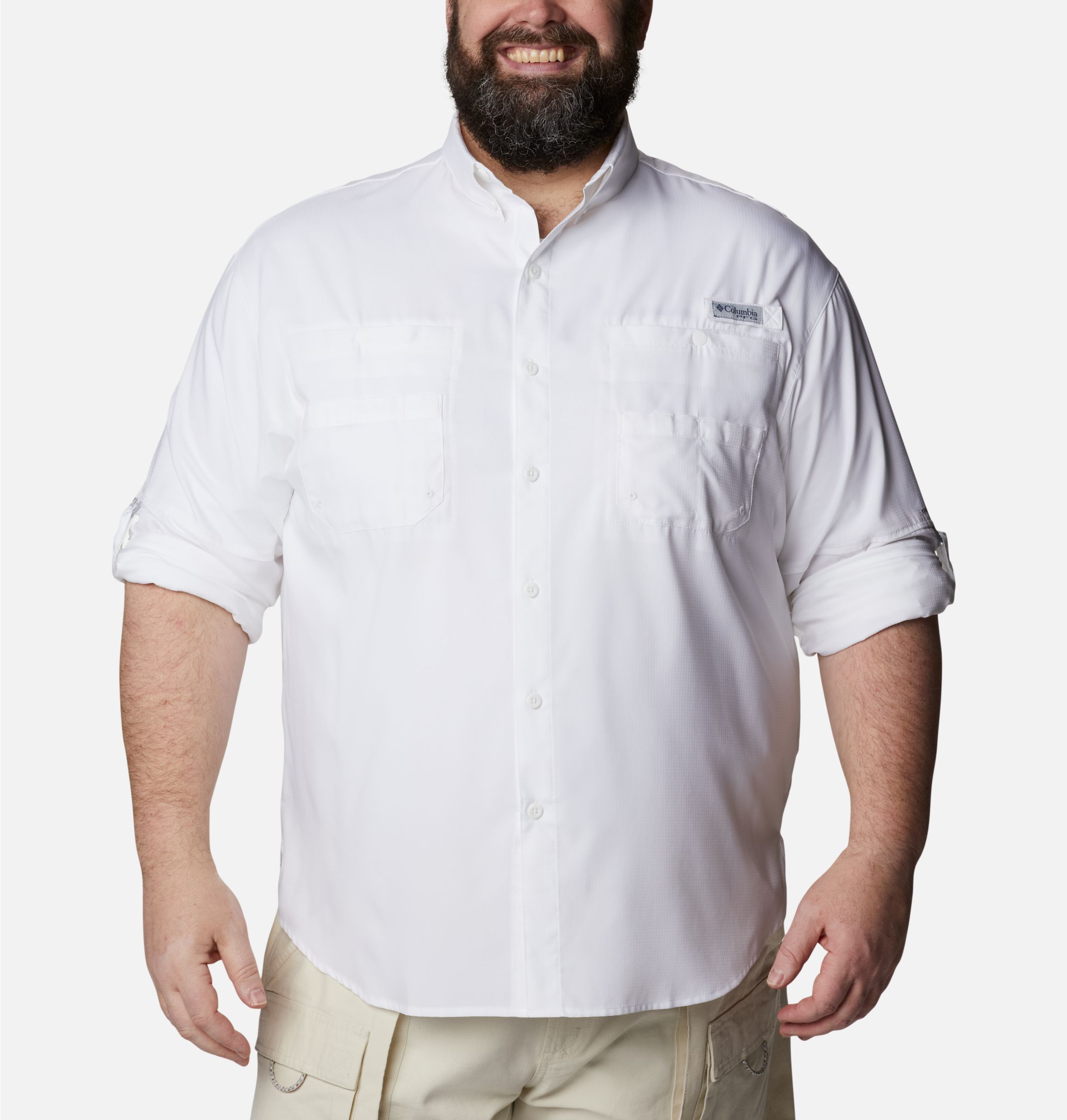 Columbia White Tamiami Fishing Shirt