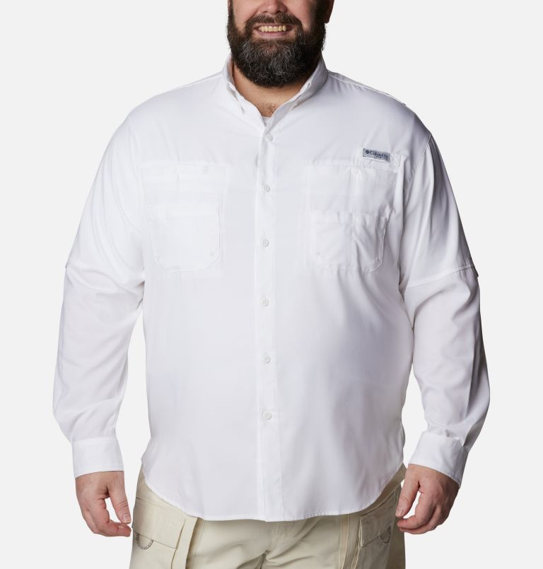 Men’s PFG Tamiami II Long Sleeve Shirt - Big, Color: White, image 1
