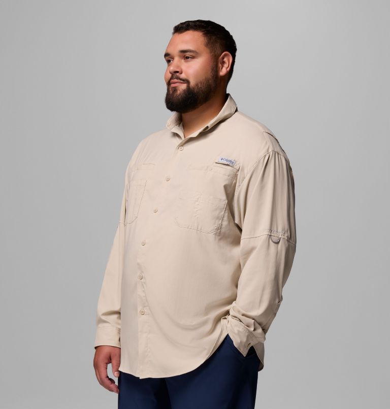 Men’s PFG Tamiami II Long Sleeve Shirt - Big, Color: Fossil, image 4