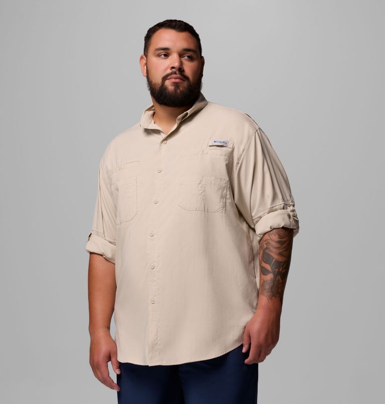 Men’s PFG Tamiami II Long Sleeve Shirt - Big, Color: Fossil, image 5