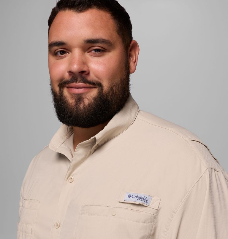 Men’s PFG Tamiami II Long Sleeve Shirt - Big, Color: Fossil, image 7