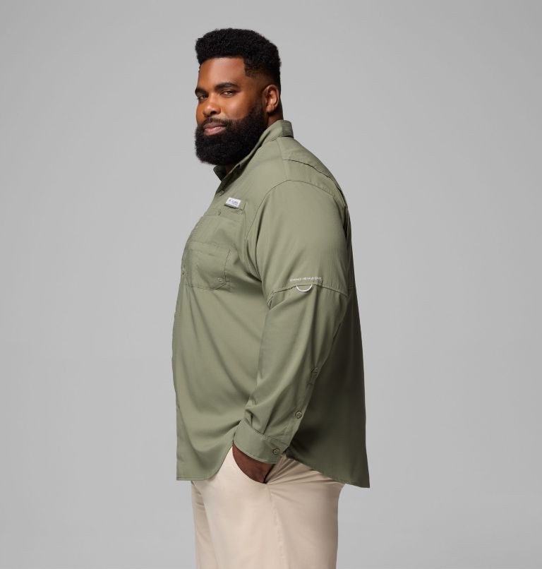 Men’s PFG Tamiami II Long Sleeve Shirt - Big, Color: Cypress, image 4