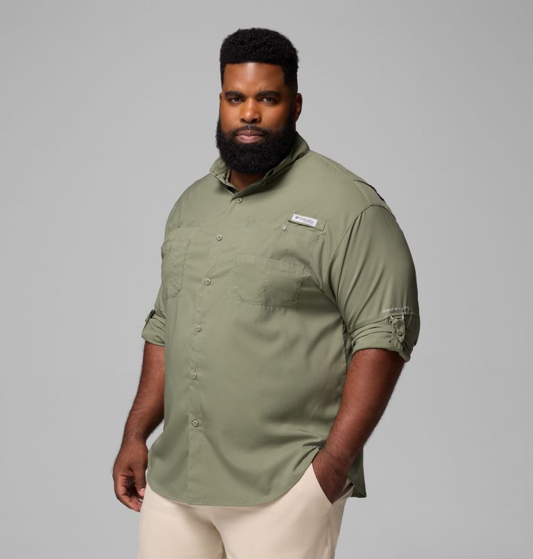 Men’s PFG Tamiami II Long Sleeve Shirt - Big, Color: Cypress, image 1