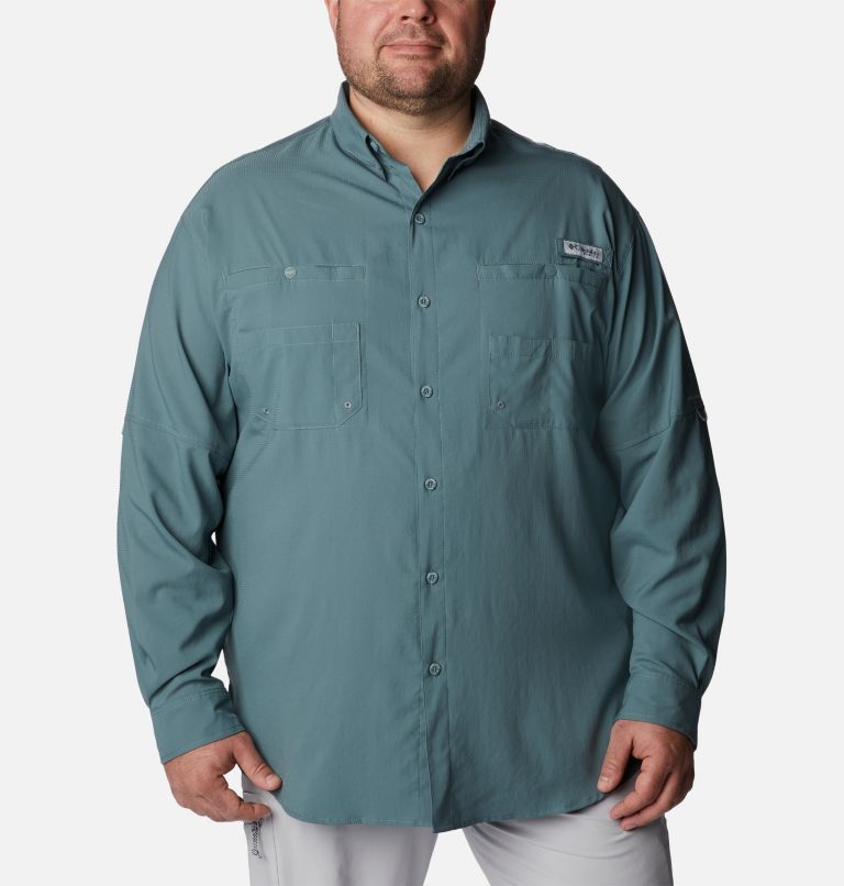 Thumbnail: Men’s PFG Tamiami II Long Sleeve Shirt - Big, Color: Metal, image 1