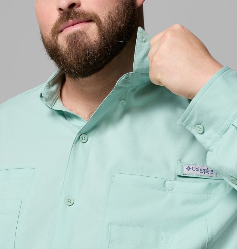 Men’s PFG Tamiami II Long Sleeve Shirt - Big, Color: Misty Jade, image 8