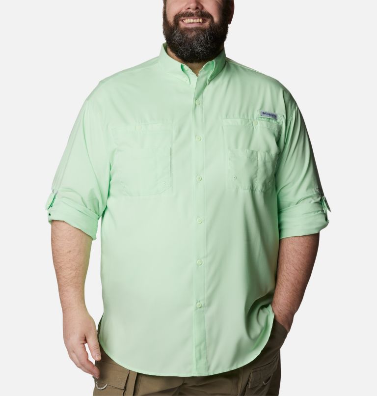 Thumbnail: Men’s PFG Tamiami II Long Sleeve Shirt - Big, Color: Key West, image 6