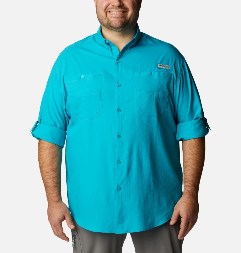 Men’s PFG Tamiami II Long Sleeve Shirt - Big, Color: Ocean Teal, image 6