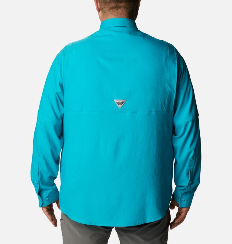 Thumbnail: Men’s PFG Tamiami II Long Sleeve Shirt - Big, Color: Ocean Teal, image 2