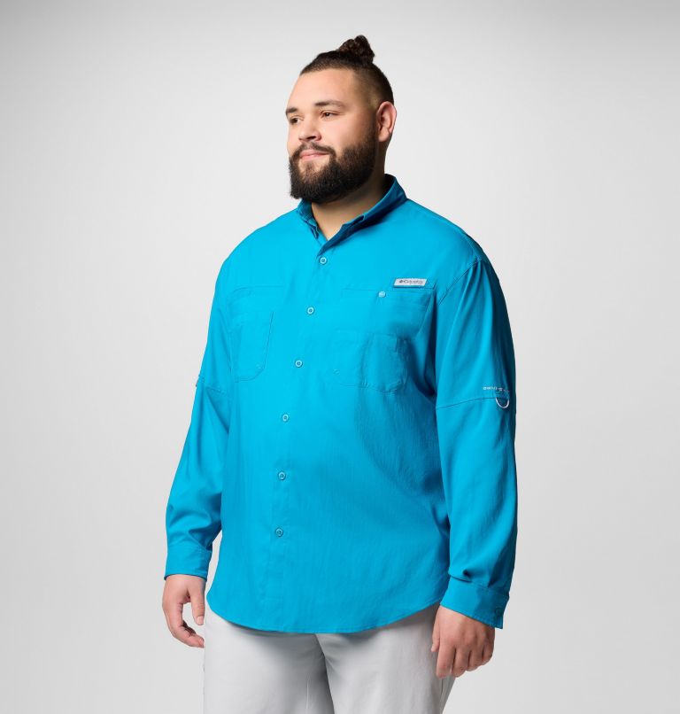 Men’s PFG Tamiami II Long Sleeve Shirt - Big, Color: Blue Echo, image 4