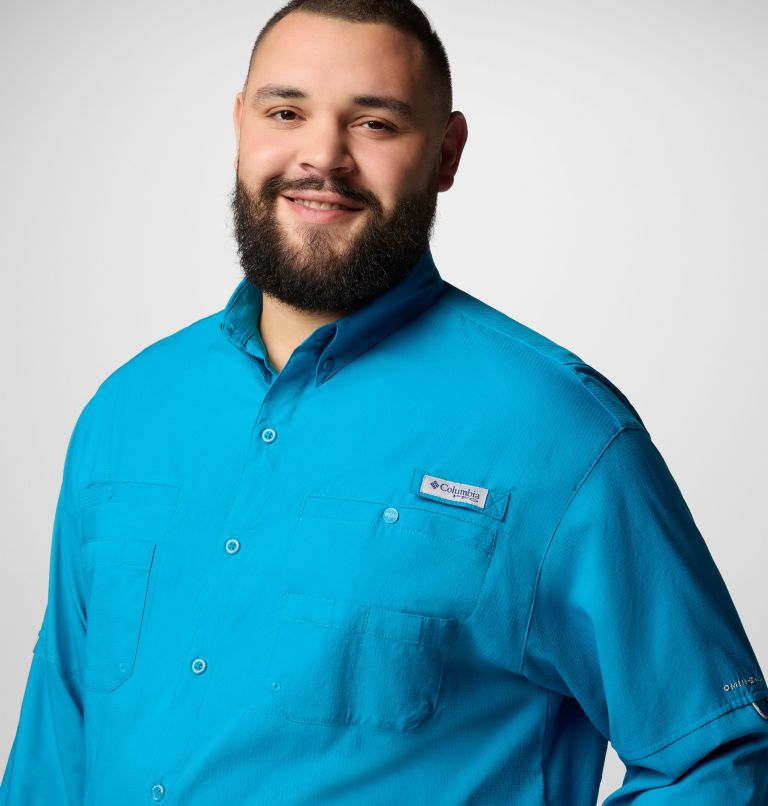 Men’s PFG Tamiami II Long Sleeve Shirt - Big, Color: Blue Echo, image 5