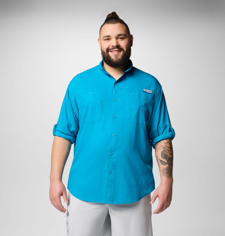 Men’s PFG Tamiami II Long Sleeve Shirt - Big, Color: Blue Echo, image 7