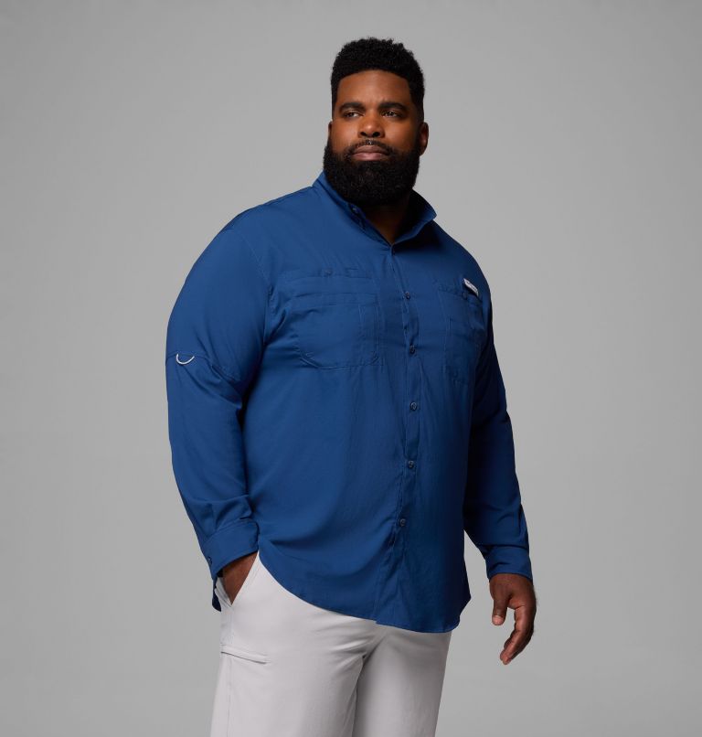 Men’s PFG Tamiami II Long Sleeve Shirt - Big, Color: Carbon, image 1