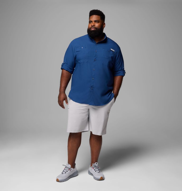 Men’s PFG Tamiami II Long Sleeve Shirt - Big, Color: Carbon, image 2