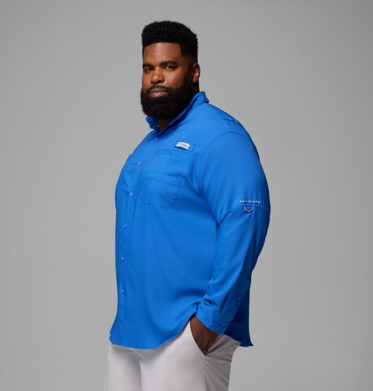 Men’s PFG Tamiami II Long Sleeve Shirt - Big, Color: Vivid Blue, image 4