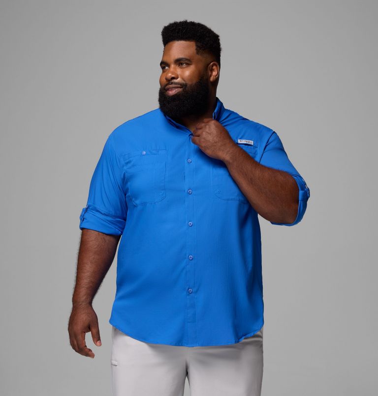 Men’s PFG Tamiami II Long Sleeve Shirt - Big, Color: Vivid Blue, image 5