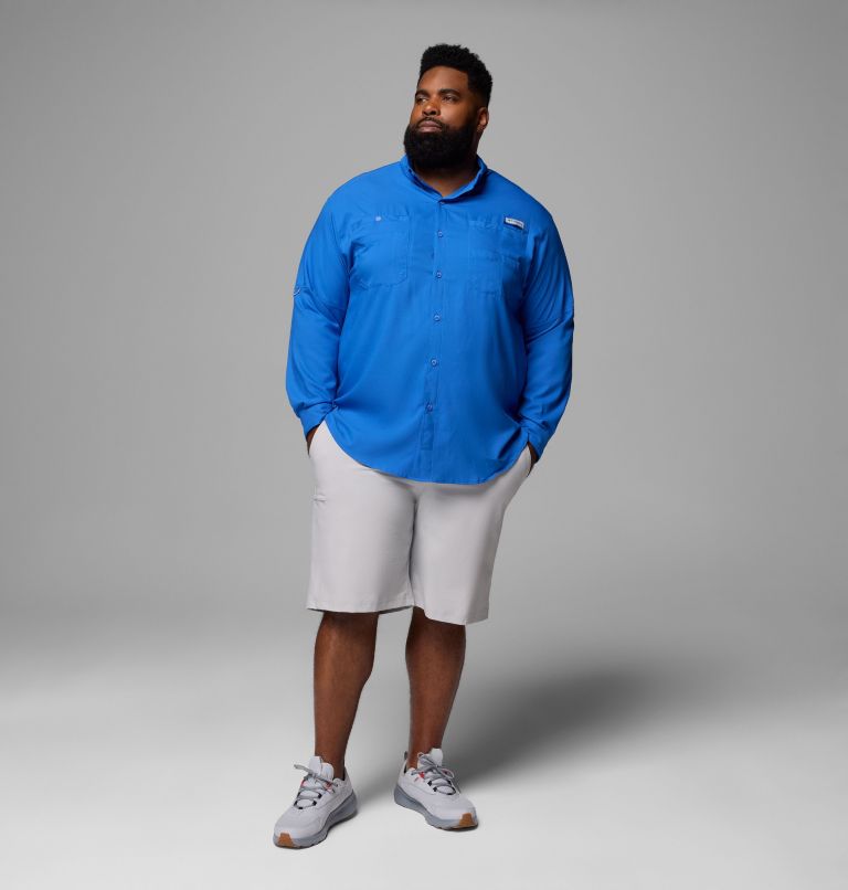 Men’s PFG Tamiami II Long Sleeve Shirt - Big, Color: Vivid Blue, image 2