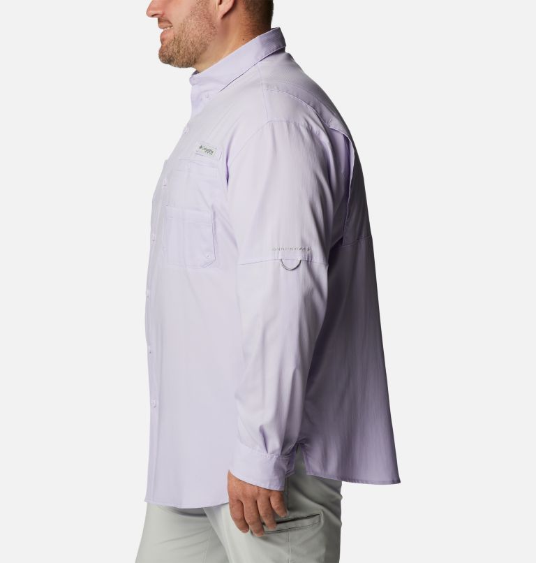 Thumbnail: Men’s PFG Tamiami II Long Sleeve Shirt - Big, Color: Soft Violet, image 3