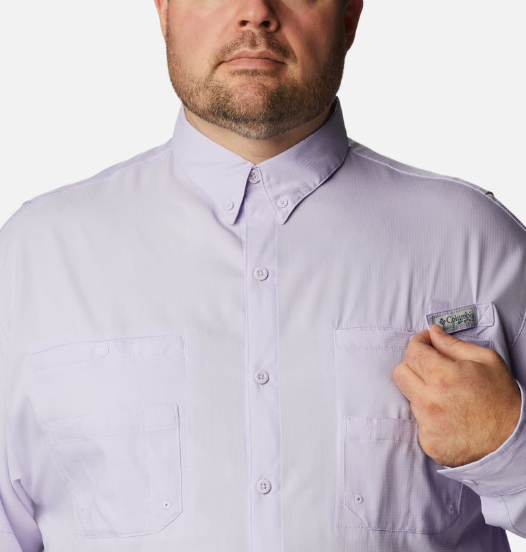 Men’s PFG Tamiami II Long Sleeve Shirt - Big, Color: Soft Violet, image 4