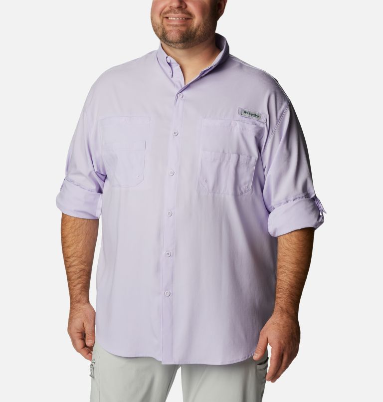 Men’s PFG Tamiami II Long Sleeve Shirt - Big, Color: Soft Violet, image 6