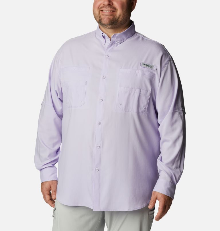 Thumbnail: Men’s PFG Tamiami II Long Sleeve Shirt - Big, Color: Soft Violet, image 1