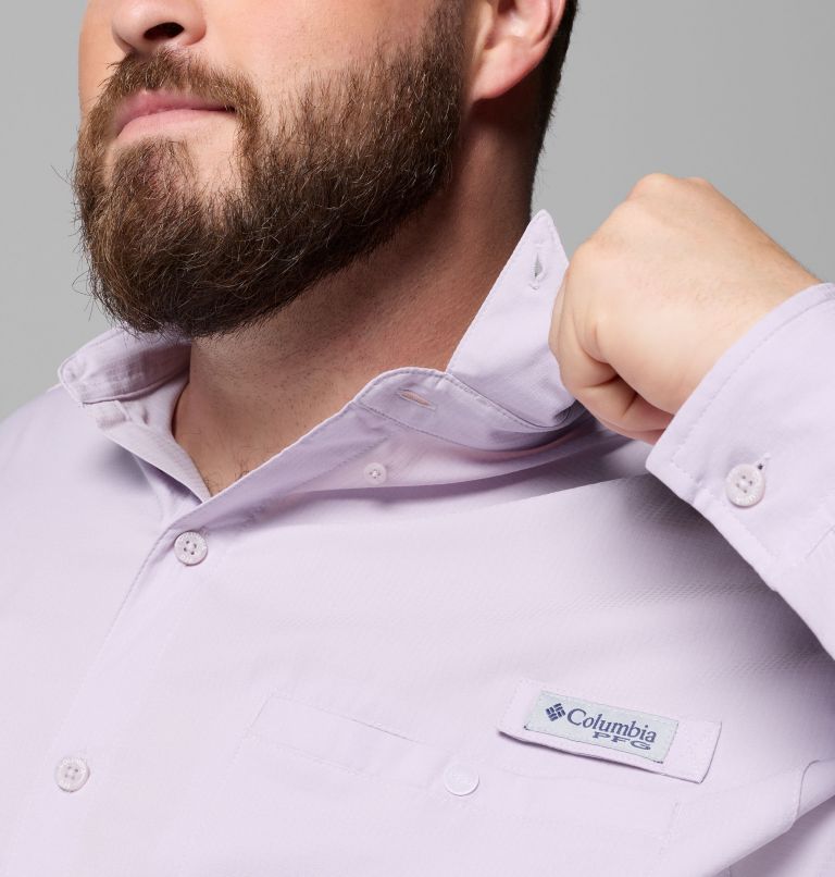 Men’s PFG Tamiami II Long Sleeve Shirt - Big, Color: Lavender Pearl, image 8