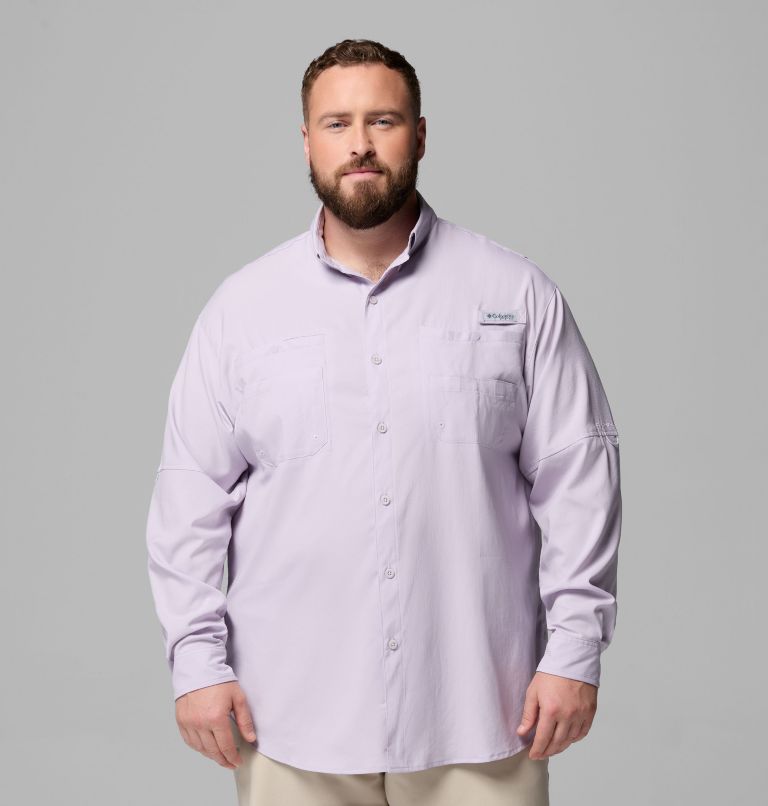 Men’s PFG Tamiami II Long Sleeve Shirt - Big, Color: Lavender Pearl, image 1