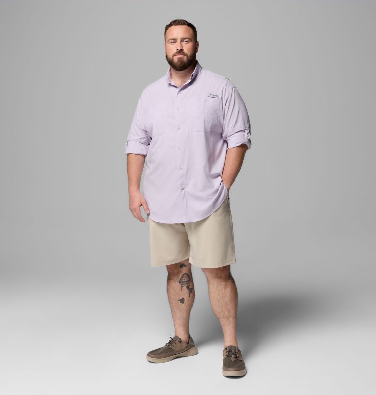 Men’s PFG Tamiami II Long Sleeve Shirt - Big, Color: Lavender Pearl, image 2