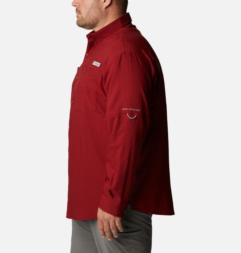 Men’s PFG Tamiami II Long Sleeve Shirt - Big, Color: Beet, image 3