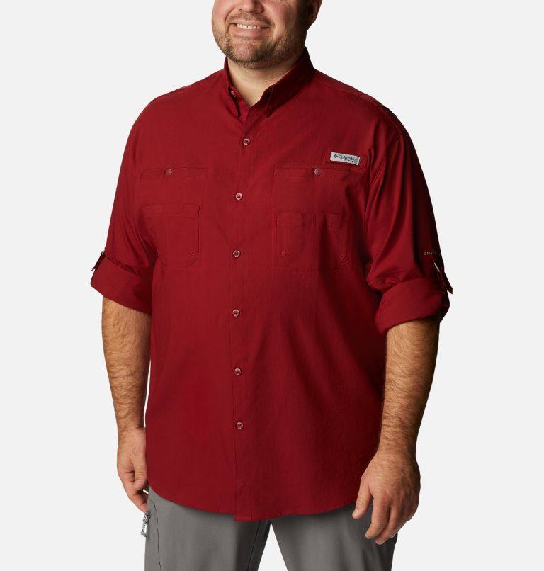 Men’s PFG Tamiami II Long Sleeve Shirt - Big, Color: Beet, image 6