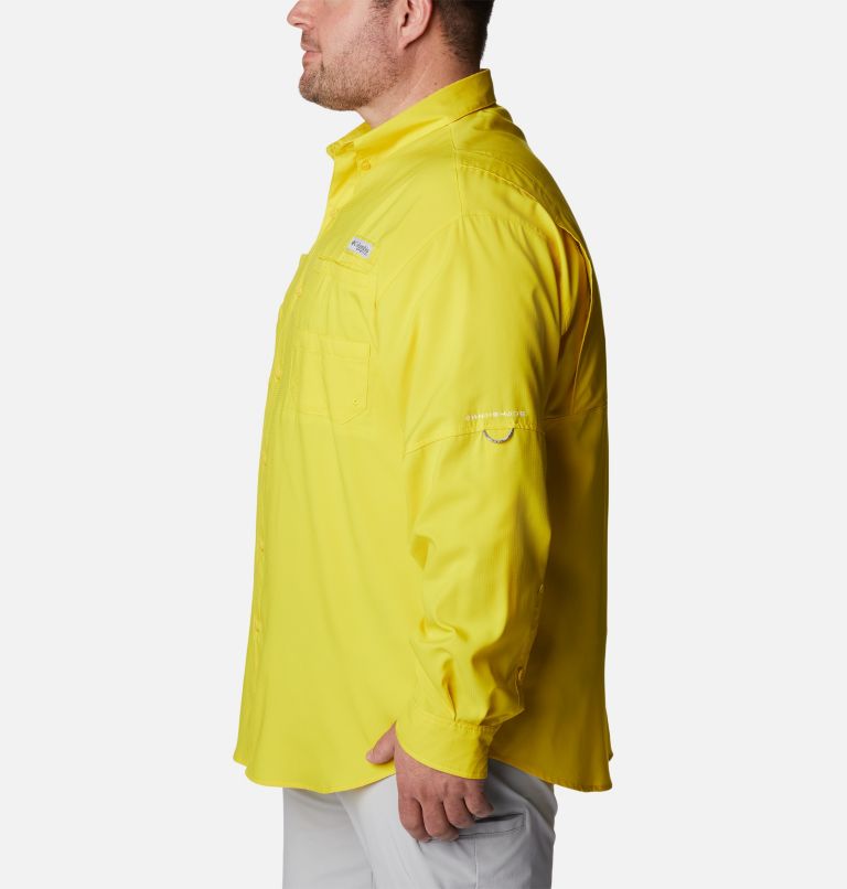 Thumbnail: Men’s PFG Tamiami II Long Sleeve Shirt - Big, Color: Laser Lemon, image 3