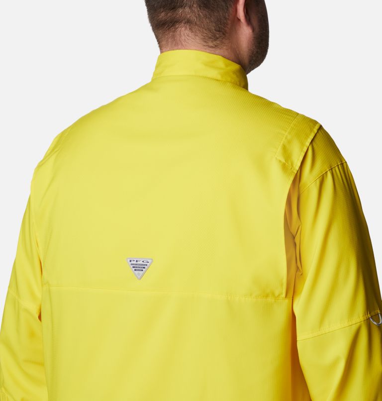 Thumbnail: Men’s PFG Tamiami II Long Sleeve Shirt - Big, Color: Laser Lemon, image 5