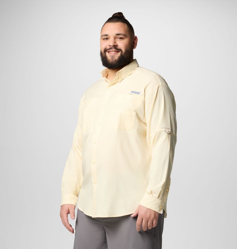 Men’s PFG Tamiami II Long Sleeve Shirt - Big, Color: Lemon Wash, image 4