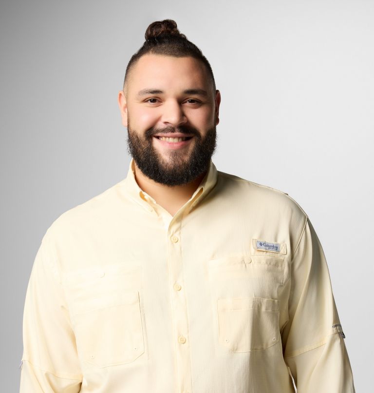 Men’s PFG Tamiami II Long Sleeve Shirt - Big, Color: Lemon Wash, image 5