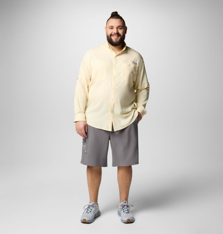 Men’s PFG Tamiami II Long Sleeve Shirt - Big, Color: Lemon Wash, image 2