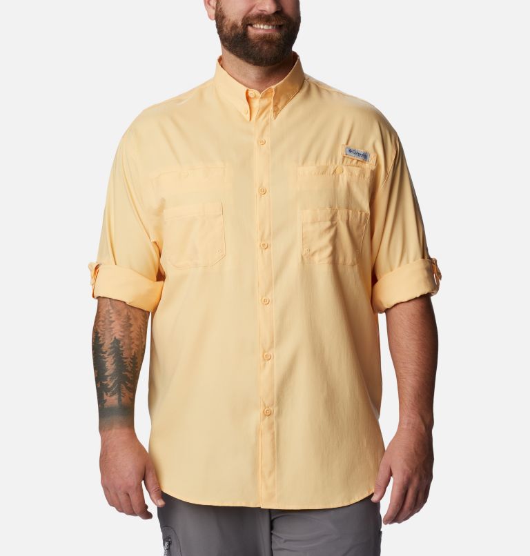 Men’s PFG Tamiami II Long Sleeve Shirt - Big, Color: Cocoa Butter, image 6