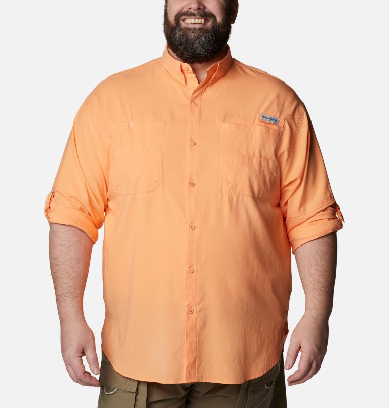 Columbia Men's PFG Tamiami II UPF 40 Long Sleeve Fishing Shirt, Sorbet, 5X  Big