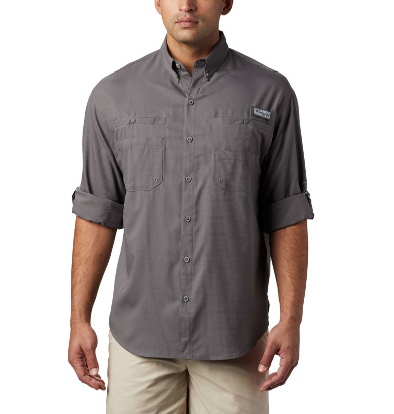 Men’s PFG Tamiami II Long Sleeve Shirt - Tall, Color: City Grey, image 6