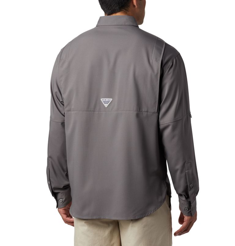 Thumbnail: Men’s PFG Tamiami II Long Sleeve Shirt - Tall, Color: City Grey, image 2