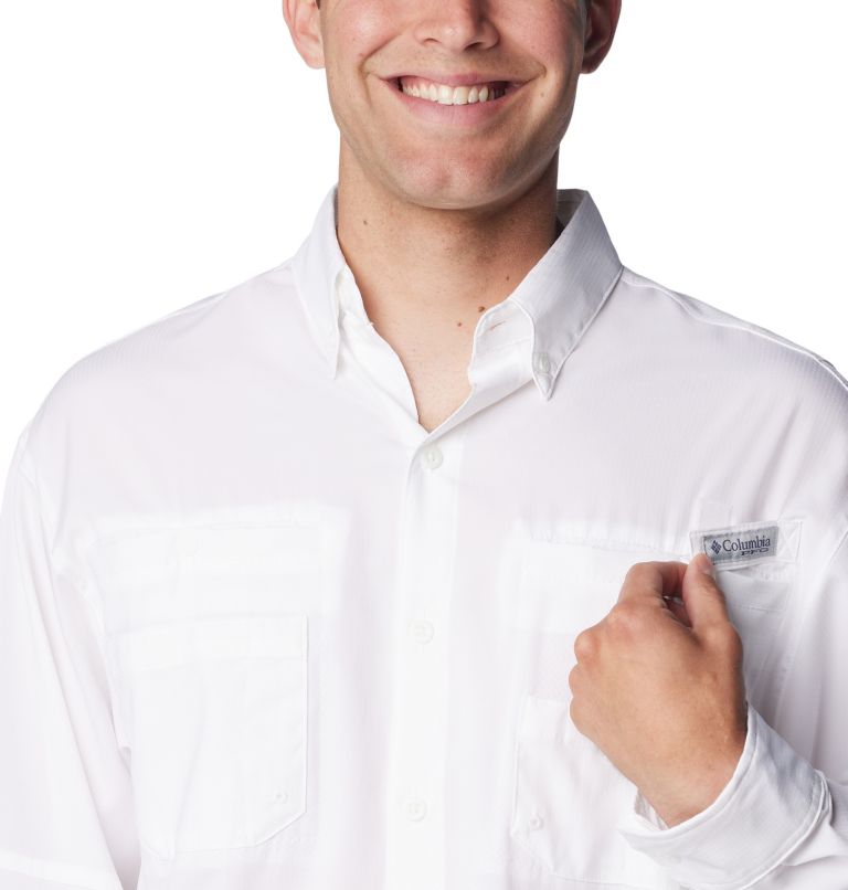 Men’s PFG Tamiami II Long Sleeve Shirt - Tall, Color: White, image 4