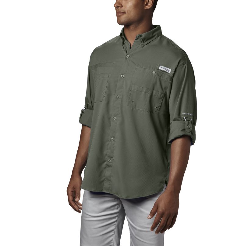 Thumbnail: Men’s PFG Tamiami II Long Sleeve Shirt - Tall, Color: Cypress, image 3