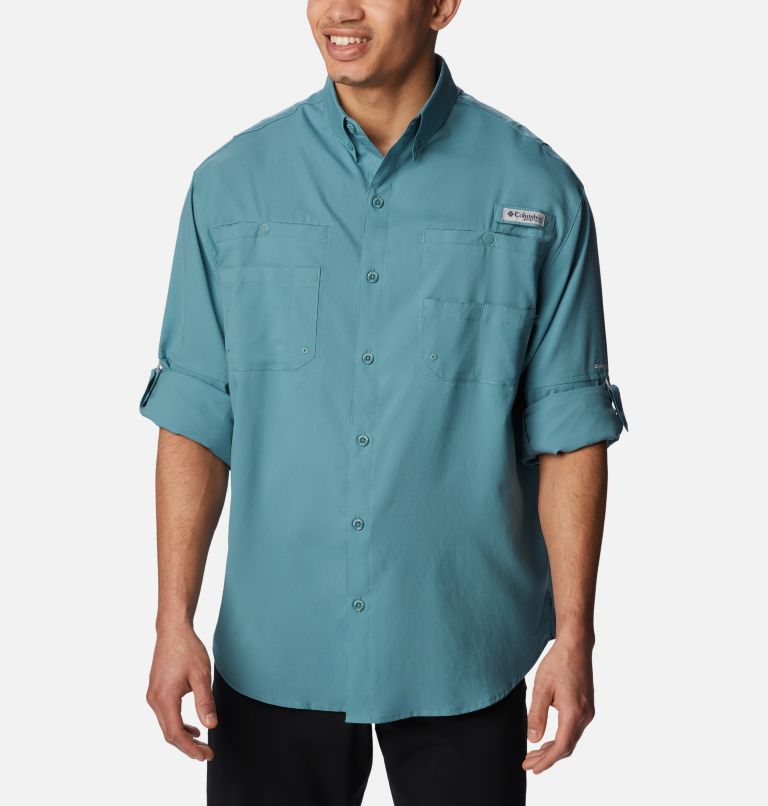 Thumbnail: Men’s PFG Tamiami II Long Sleeve Shirt - Tall, Color: Tranquil Teal, image 6