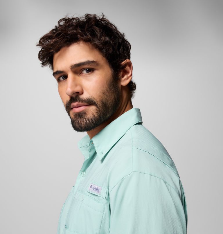 Men’s PFG Tamiami II Long Sleeve Shirt - Tall, Color: Misty Jade, image 5