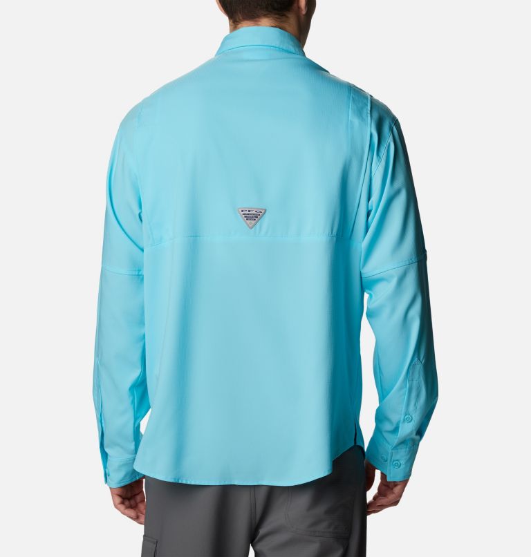 Thumbnail: Men’s PFG Tamiami II Long Sleeve Shirt - Tall, Color: Opal Blue, image 2